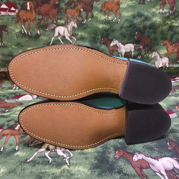 Laredo Teal Heeled Boots - Picture 6 of 15